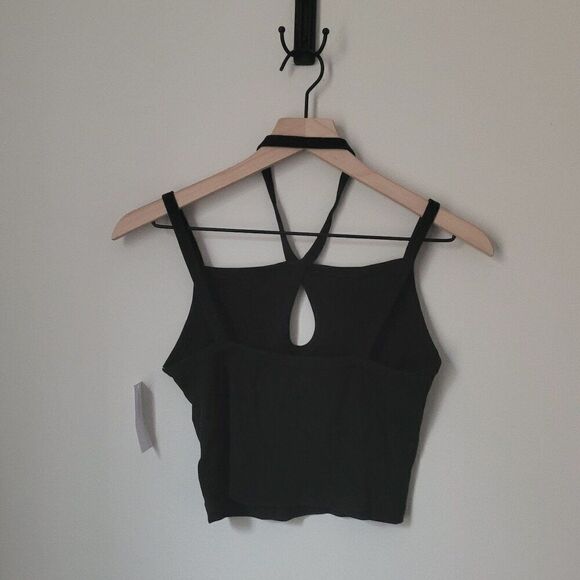 New American Eagle Black Ribbed Keyhole Tank Size Medium NWT - Picture 5 of 7
